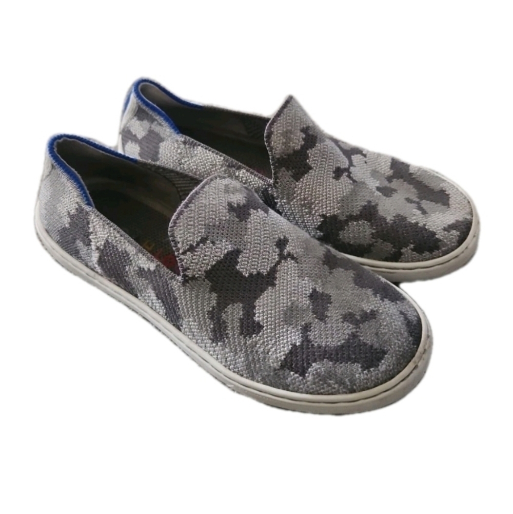 Rothy's Gray Camouflage Slip-Ons